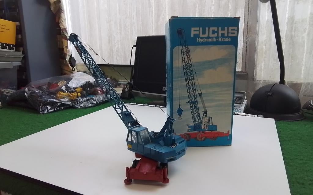 Kraan 1:50, Hobby en Vrije tijd, Modelauto's | 1:50, Ophalen of Verzenden, Zo goed als nieuw, Hijskraan, Tractor of Landbouw