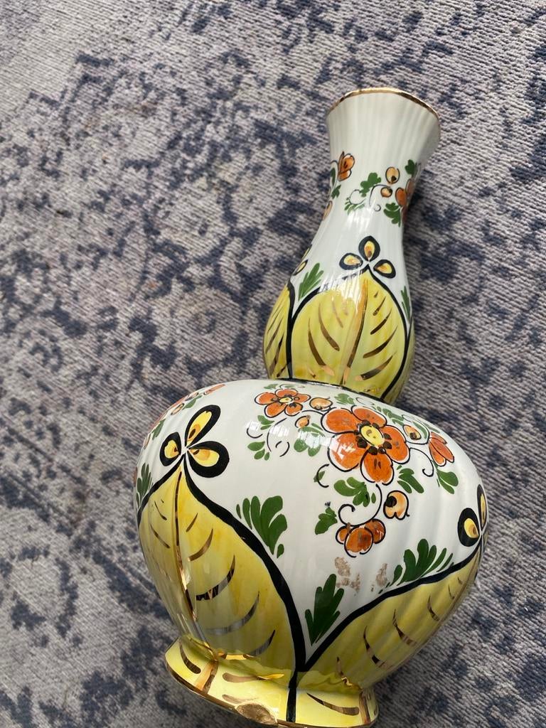 Plateelbakkerij De Gijsel vaas en pot, handgeschilderd, Ophalen of Verzenden