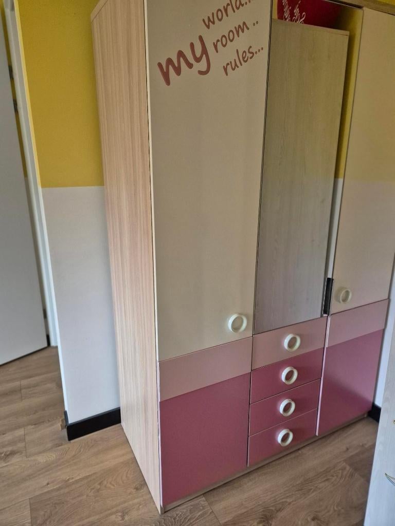 Bellona bed en kast, Ophalen, 85 tot 100 cm, Zo goed als nieuw, Matras