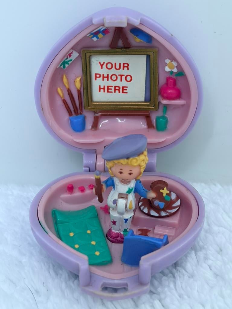 Vintage Polly Pocket 1991 Pretty Picture Locket - 100%, Ophalen of Verzenden, Zo goed als nieuw, Jongen of Meisje