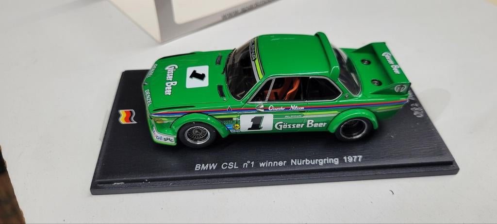 Spark BMW CSL Winner Nurburgring 1977, Ophalen of Verzenden, Zo goed als nieuw, Auto, Overige merken