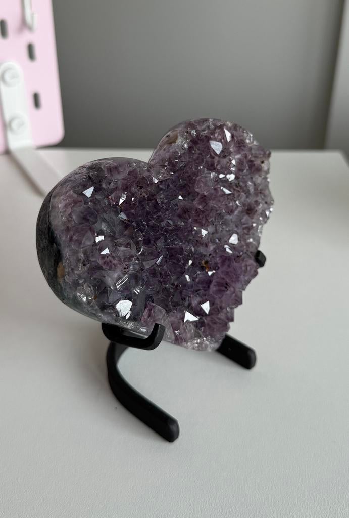 Amethist hart, Verzamelen, Mineralen en Fossielen, Ophalen of Verzenden