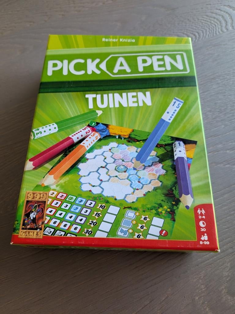 Pick-a-Pen: Tuinen - Roll & Write Spel, Hobby en Vrije tijd, Gezelschapsspellen | Bordspellen, Een of twee spelers, Ophalen of Verzenden