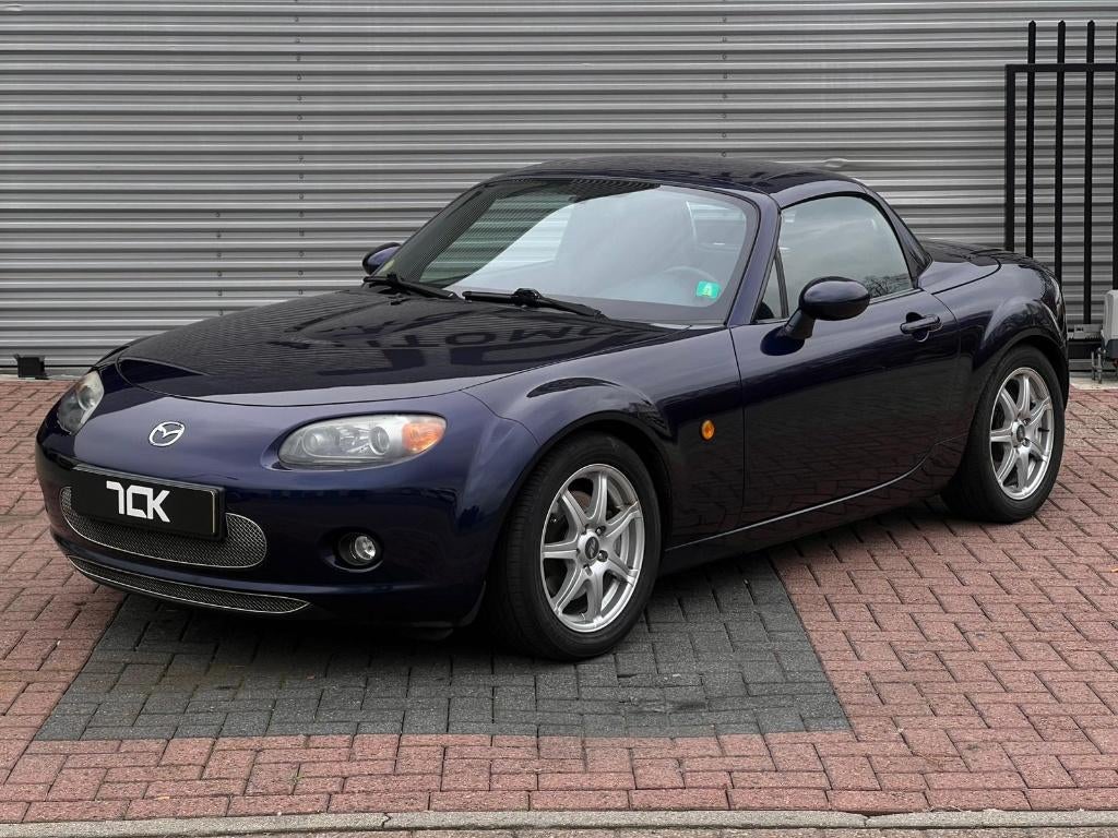 Mazda MX-5 1.8 2007 Blauw | Hardtop | Carplay | Cruise, Auto's, Voorwielaandrijving, Stof, 4 cilinders, Cabriolet