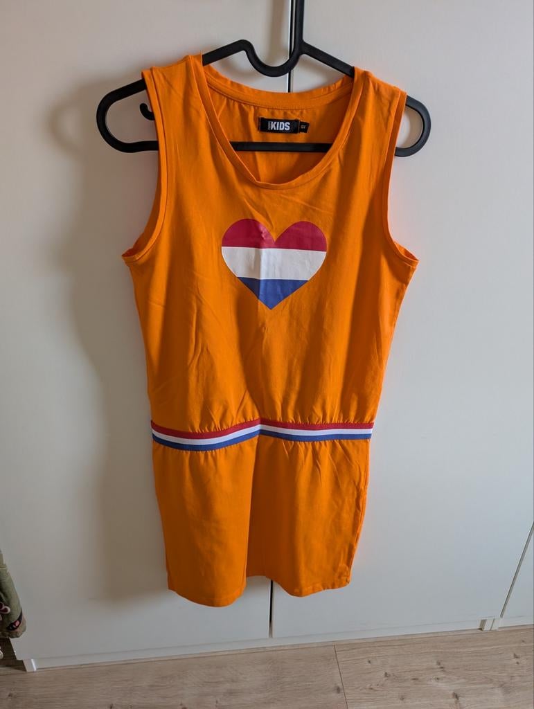 Jurk Koningsspelen koning oranje koningsdag maat 164, Ophalen of Verzenden, Nieuw, Meisje, Jurk of Rok