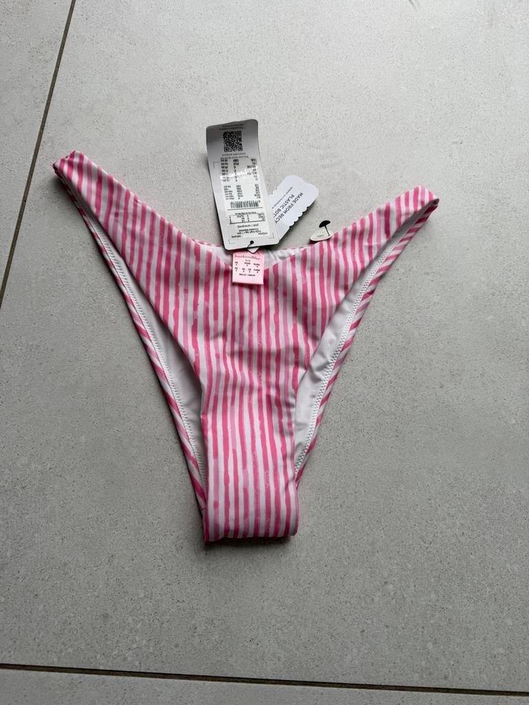 Hunkemöller bikinibroekje roze gestreept - Maat S, Ophalen of Verzenden, Nieuw, Roze, Bikini