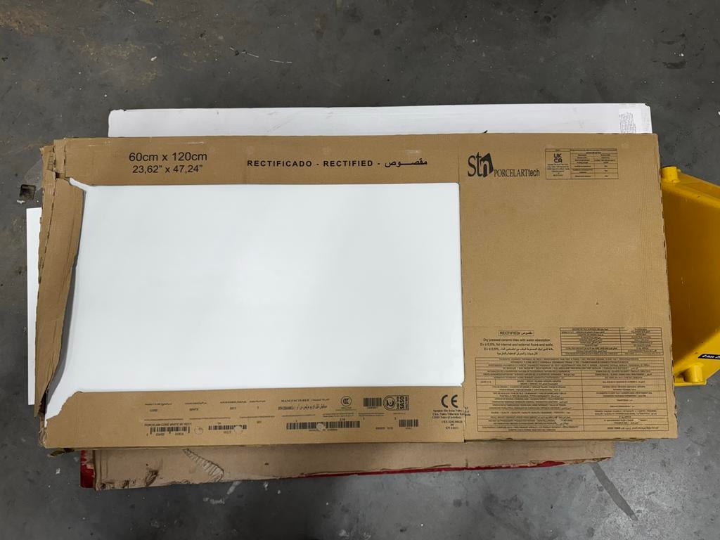 Wandtegel Core Wit 60x120 met plinten, Doe-het-zelf en Verbouw, Tegels, Ophalen, 60 cm of meer, Nieuw, Minder dan 5 m²