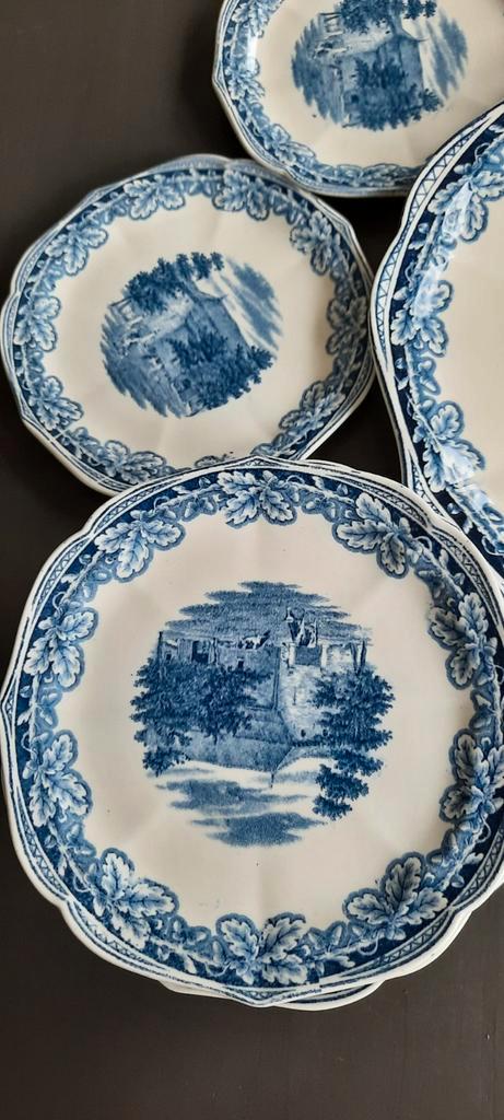 Oud gebaksstel Société Céramique Maestricht, Antiek en Kunst, Antiek | Servies compleet, Ophalen of Verzenden