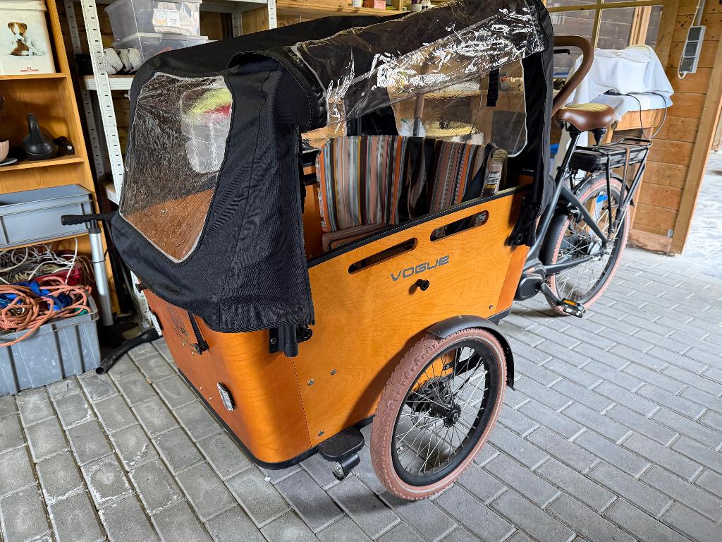 Bakfiets, Fietsen en Brommers, Fietsen | Bakfietsen, Huif, Zo goed als nieuw, 2 kinderen, Ophalen