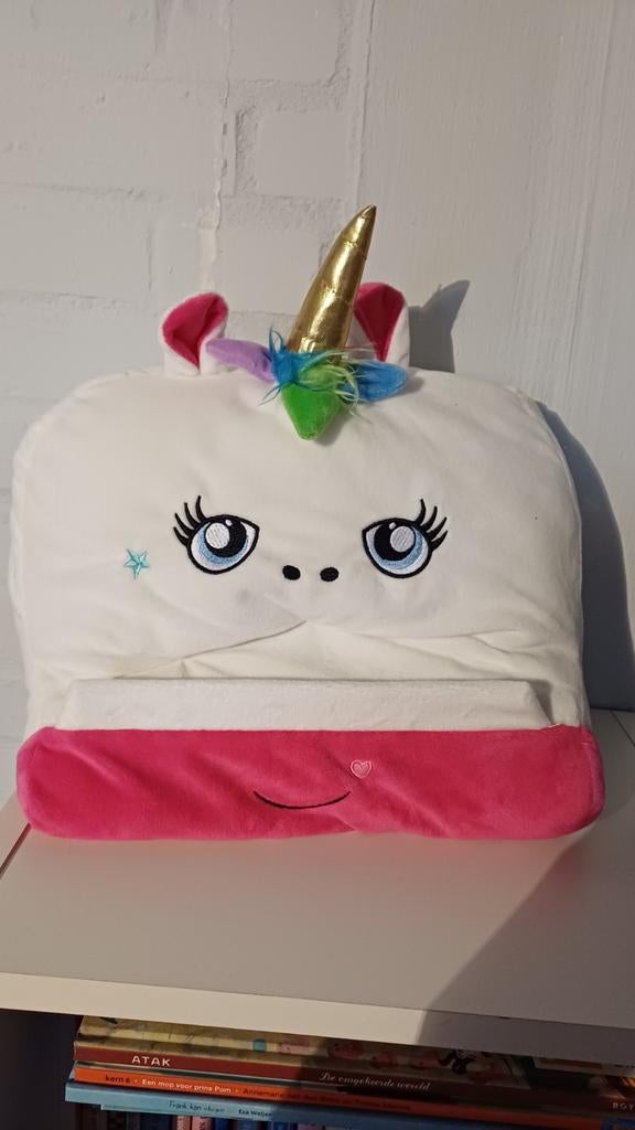 Eenhoorn Kussen/Boeksteun - Gevuld met Pitten, Ophalen of Verzenden, Gebruikt, Meisje