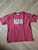 Zara T-shirt maat 128 - "LIFE IS A LONG AND FUNNY WAY", Gebruikt, Jongen of Meisje, Ophalen of Verzenden, Zara