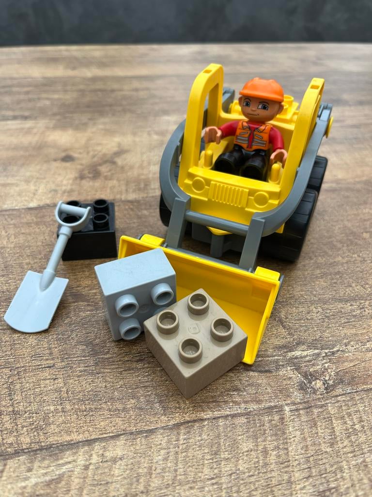 LEGO Duplo 5650 Graafmachine met Bouwvakker en Blokken, Ophalen of Verzenden, Gebruikt, Overige merken