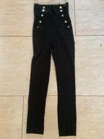 Guess zwarte broek met gouden knopen - Maat XS, Zwart, Ophalen of Verzenden, Zo goed als nieuw, Maat 34 (XS) of kleiner