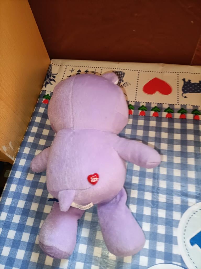 Paarse Troetelbeer knuffel troetelbeertjes 26 cm groot, Ophalen of Verzenden, Zo goed als nieuw, Overige typen