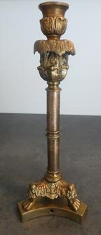 Oude brons kandelaar [1785], Antiek en Kunst, Antiek | Kandelaars, Ophalen, Koper of Brons