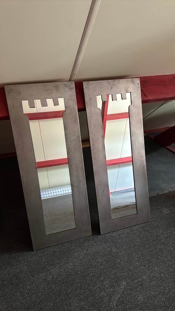 2 spiegels kasteeltorens, Ophalen, Minder dan 50 cm, Zo goed als nieuw, Minder dan 100 cm