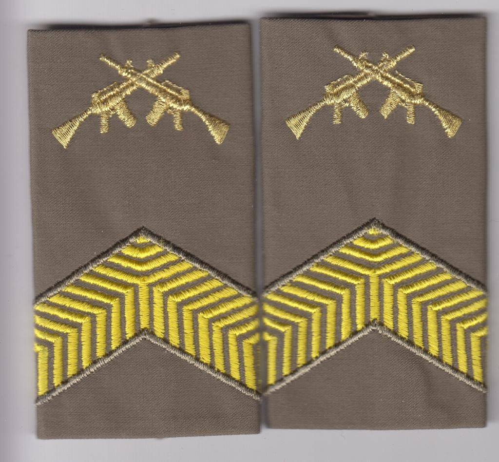 set rangen kpl ol regenjas, Ophalen of Verzenden, Landmacht, Nederland, Embleem of Badge