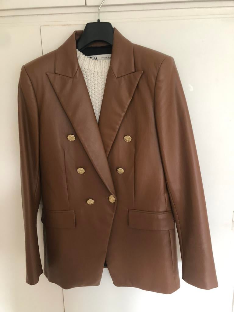 Te koop: Jas, kleur cognac, maat 36, Kleding | Dames, Jasjes, Kostuums en Pakken, Ophalen of Verzenden, Zo goed als nieuw, Maat 36 (S)
