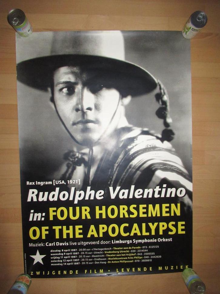 Mooie filmposter Rudolphe Valentino, Verzamelen, Posters, Zo goed als nieuw, Film en Tv, Rechthoekig Staand, Ophalen