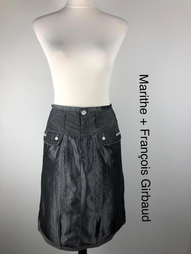 Marithe + Fracois Girbaud Rok  (mt: 40) 11,6/6951, Kleding | Dames, Rokken, Zo goed als nieuw, Maat 38/40 (M), Zwart, Onder de knie