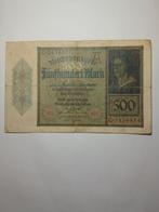 Duitse 500 mark 1922, Postzegels en Munten, Ophalen of Verzenden
