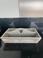 vergrijsd houten mangelbak , fruitbak, bestekbak, Antiek en Kunst, Ophalen of Verzenden