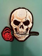 patch, skull met roos, vest, jas, biker, rocker, man, vrouw, Nieuw zonder kaartje, Patch - skull met roos, Dames, Overige typen