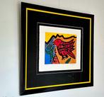 Corneille '93, zeefdruk #230/500, ontspiegelend ingelijst, Antiek en Kunst, Ophalen