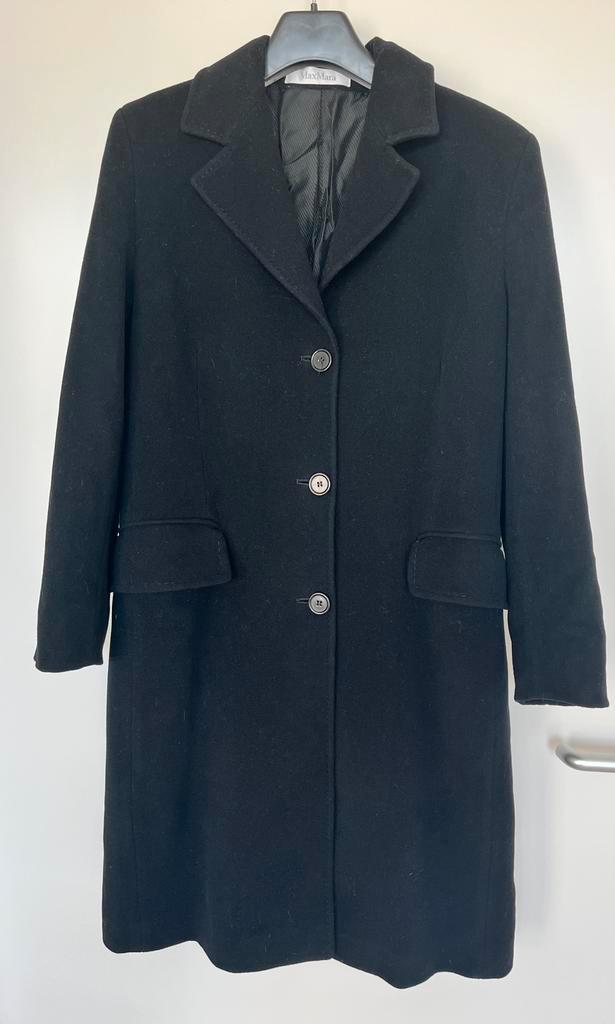 Max Mara wollen jas mt.40, Kleding | Dames, Jassen | Winter, Zo goed als nieuw, Zwart, Verzenden