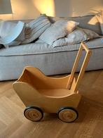 Poppenwagen Houten loopwagen hout vintage blanco naturel, Verzenden