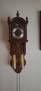 Antieke Wandklok met Slinger en Gewichten, Ophalen of Verzenden