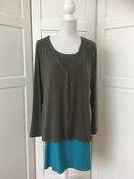 DIDI zgan olijf groene tuniek met vestje,maat L of kleine XL, Kleding | Dames, Maat 42/44 (L), Didi, Ophalen of Verzenden, Zo goed als nieuw