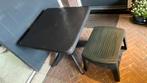 Tuintafeltje en krukje, Ophalen, Gebruikt, 2 zitplaatsen