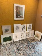 Etsen en schilderijen door Lisca Schaap jaren 1980, Antiek en Kunst, Kunst | Schilderijen | Klassiek, Ophalen