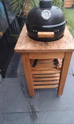 Kamado BBQ met tafel op wielen - 33cm rooster, Ophalen, Gebruikt