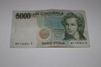 Bankbiljet Italië 5000 Lire, Postzegels en Munten, Bankbiljetten | Europa | Niet-Eurobiljetten, Italië, Los biljet, Ophalen
