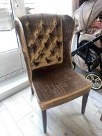 Kloostertafel oud teak met 6 stoelen, Ophalen, Teakhout, 200 cm of meer, Kloostertafel