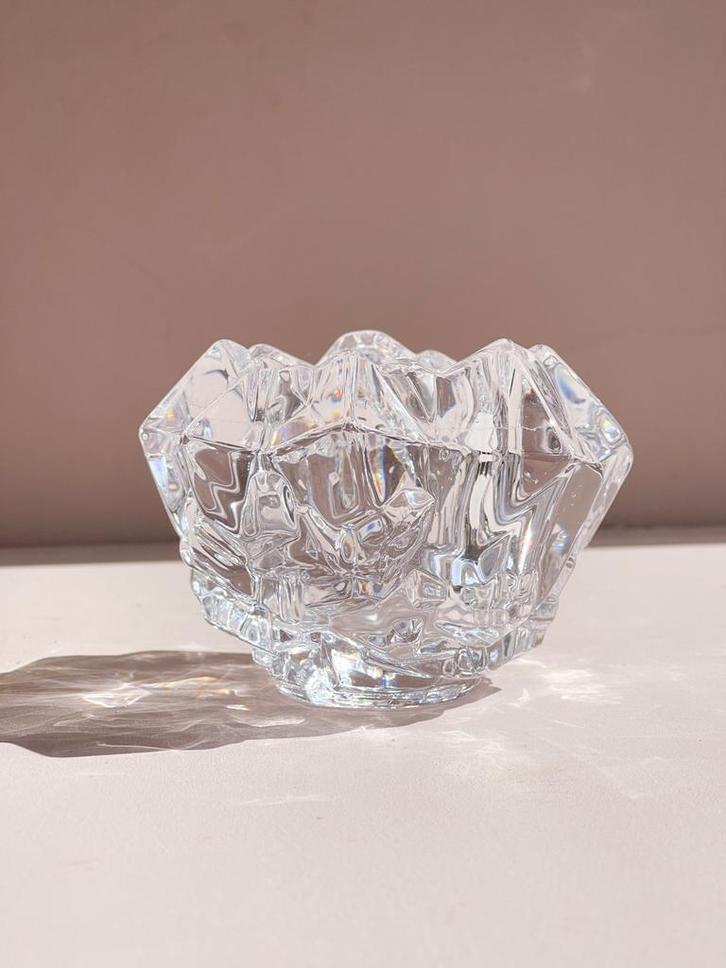 Kristallen Theelichthouder IJsschots - Goebel?, Antiek en Kunst, Antiek | Glas en Kristal, Ophalen of Verzenden