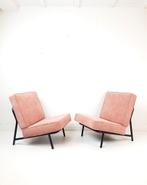 Artifort Dux fauteuils zwart metaal met roze kussens nieuw, Huis en Inrichting, Fauteuils, -, -, 75 tot 100 cm, Ophalen of Verzenden