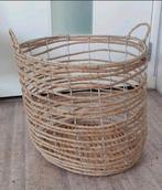 Naturel rieten mand - wasmand met handvatten 40 x Ø 40 cm, Ophalen of Verzenden, Zo goed als nieuw, Rond, Overige materialen