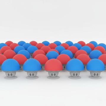 Partij Bluetooth Mushroom Speakers 60 Rood & 60 Blauw beschikbaar voor biedingen