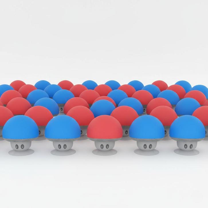 Partij Bluetooth Mushroom Speakers 60 Rood & 60 Blauw, Audio, Tv en Foto, Luidsprekers, Nieuw, Overige typen, Minder dan 60 watt