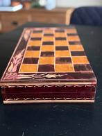 Backgammon spel met dam/schaakbord, Een of twee spelers, Ophalen of Verzenden, Gebruikt, Reisspel