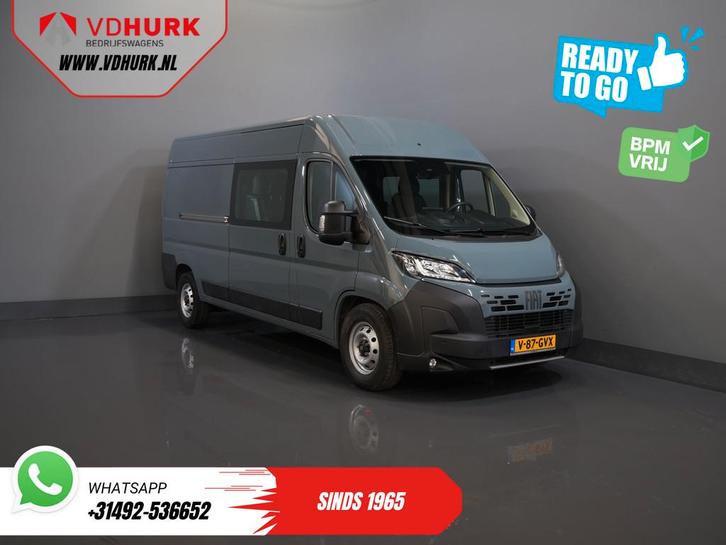 Fiat Ducato 2.2 MJ 180 pk Aut. L3H2 DC Dubbel Cabine BPM VRI, Auto's, Bestelauto's, Bedrijf, Te koop, ABS, Achteruitrijcamera