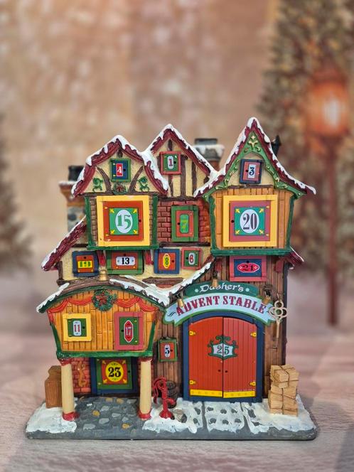 Lemax Dashers advent stable, Diversen, Kerst, Nieuw, Ophalen of Verzenden