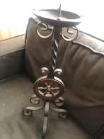 Smeedijzeren kandelaar 58 cm, Antiek en Kunst, Ophalen, Overige materialen