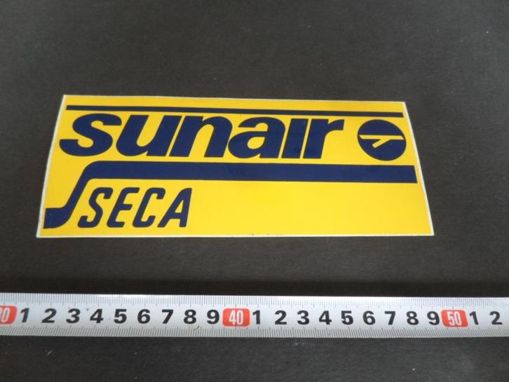 sticker SUNAIR  SECA, Verzamelen, Stickers, Zo goed als nieuw, Bedrijf of Vereniging, Ophalen