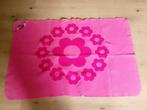 Roze wollen deken van Wijk met bloemen, Ophalen of Verzenden