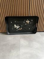 Te koop: Japans dienblad – zwart met goudkleurige vlinders, ., Ophalen of Verzenden, Zo goed als nieuw, .
