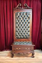 Hal bankje / kapstok Chesterfield groen leer, Goesem engelsstraat 7, Chesterfield junkie, Minder dan 100 cm, Info@chesterfield.nl